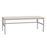 Arbejdsbord Let H-stel ESD 200x62cm, vinyl bordplade, gr&aring;