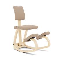 Variable Plus kn&aelig;stol med stel i lakeret lys ask, beige