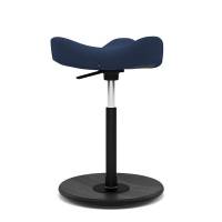 Varier Move balancestol med bundplade i sort ask, bl&aring;