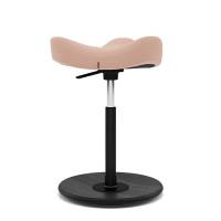 Varier Move balancestol med bundplade i sort ask, rosa