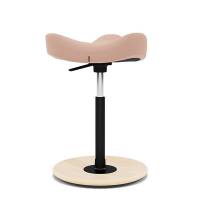 Varier Move balancestol med bundplade i lys ask, rosa