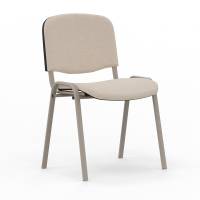 Iso konferencestol i sand farvet tekstil med sand farvet ben