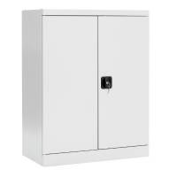 Opbevaringskab i st&aring;l med l&aring;s 1040x800x435mm gr&aring;