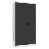 Stålskab med 4 hylder 1990x1000x435mm grå