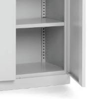 Hylde i st&aring;l til opbevarings-/kontorskab SMK 800x435mm, lys gr&aring;
