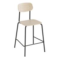 Barstol Atlas med hvidpigmenteret eg laminat, sort oliven stel