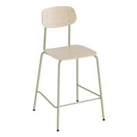 Barstol Atlas med hvidpigmenteret eg laminat, grønt stel