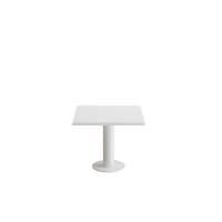 Cirkum bord 60x60cm 50cm h&oslash;j i hvid laminat med hvidt stel