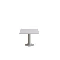Cirkum bord 60x60cm 50cm h&oslash;j i gr&aring; laminat med alugr&aring;t stel