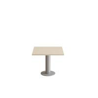 Cirkum bord 60x60cm 50cm høj i birk laminat med alugråt stel