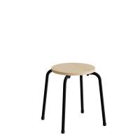 Caesar taburet h&oslash;jde 440mm birk laminat s&aelig;de og sort stel