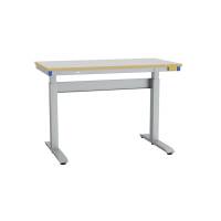 Arbejdsbord ErgoMini ESD 1200x620mm vinyl bordplade, lys gr&aring;