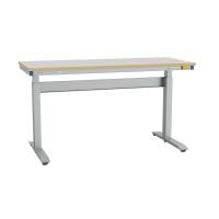Arbejdsbord ErgoMini ESD 1500x620mm vinyl bordplade, lys gr&aring;