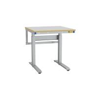 Arbejdsbord ErgoMini ESD 800x800mm vinyl bordplade, lys gr&aring;