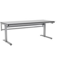 Arbejdsbord ErgoMini 2000x800mm HPL bordplade, lys gr&aring;