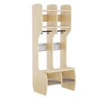 M&aring;ns garderobe fritst&aring;ende med 2 pladser i birk laminat