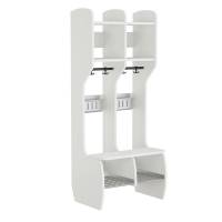 Måns garderobe fritstående med 2 pladser i hvid laminat