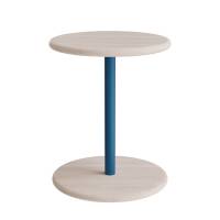 Taburet Donut &Oslash;36cm, 45cm h&oslash;j i hvidpigmenteret ask p&aring; bl&aring;t stel