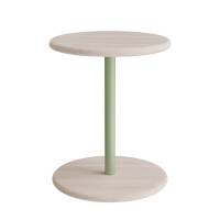 Taburet Donut &Oslash;36cm, 45cm h&oslash;j i hvidpigmenteret ask p&aring; gr&oslash;nt stel