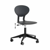 Rocka 3079L elevstol med sort s&aelig;de og hjul 