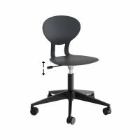 Rocka 3079M elevstol med sort s&aelig;de og hjul