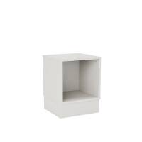 Stig reol med 1 rum p&aring; sokkel 530x415x400mm gr&aring; laminat 
