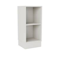 Stig reol med 2 rum p&aring; sokkel 915x415x400mm gr&aring; laminat 