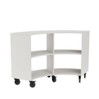Stig reol buet med 4 rum p&aring; hjulplade 915x1500x595mm gr&aring; laminat