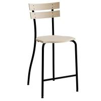 Suzette 146 elevstol i massiv birk og fodstøtte med sort stel