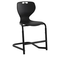 Tarris elevstol med sort s&aelig;de, sort stel og fodst&oslash;tte