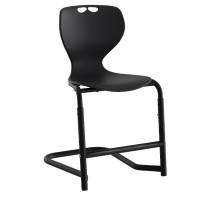 Tarris elevstol med sort s&aelig;de, sort stel og fodst&oslash;tte