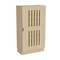 Viken pude- og tæppeskab i birk laminat med 8 hylder