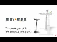 Muvman st&aring;st&oslash;ttestol med justerbar siddeh&oslash;jde 510-840mm sort