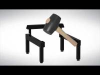 Bænkstel til garderobeskab 300x550mm, sort 