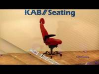 KAB Seating Director 24-timers kontorstol i sort skind