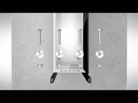 V&aelig;gh&aelig;ngt b&aelig;nkstel til garderobeskabe 80x55cm, sort med birk s&aelig;de