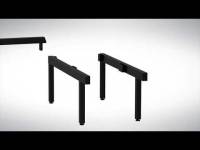 B&aelig;nkstel til garderobeskab 1200x550mm, sort 