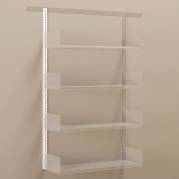 Vægskinne til vægreol i stål 1500mm hvid