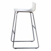 Cafe VII barstol hvid laminat og krom understel