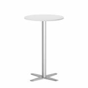 Amy cafebord &Oslash;65cm h&oslash;jde 105cm i hvid med alugr&aring;t understel