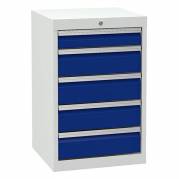 V&aelig;rksted skuffesektion 819x530x500mm med 5 skuffer