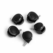 Tr&aelig;gt rullende hjul til industristole, pakke med 5 stk