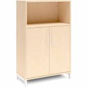 Office kontorskab 1275x800mm birk med hvidt stel