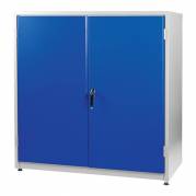 Værkstedsskab GBP 1070x1020x540mm med cylinderlås og blå døre