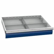 Skuffeindretning F 680x500mm h&oslash;jde 150mm gr&aring;