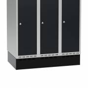 Sokkel til garderobeskab 900x550x150mm sort