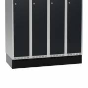 Sokkel til garderobeskab 1200x550x150mm sort