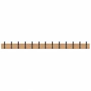 Knager&aelig;kke 2 meter med 13 lange sorte knager birk