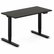 Office hæve-sænkebord 120x60cm antracit med sort stel