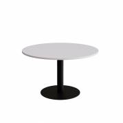 Cirkum bord &Oslash;120cm 72cm h&oslash;j i gr&aring; laminat med sort stel